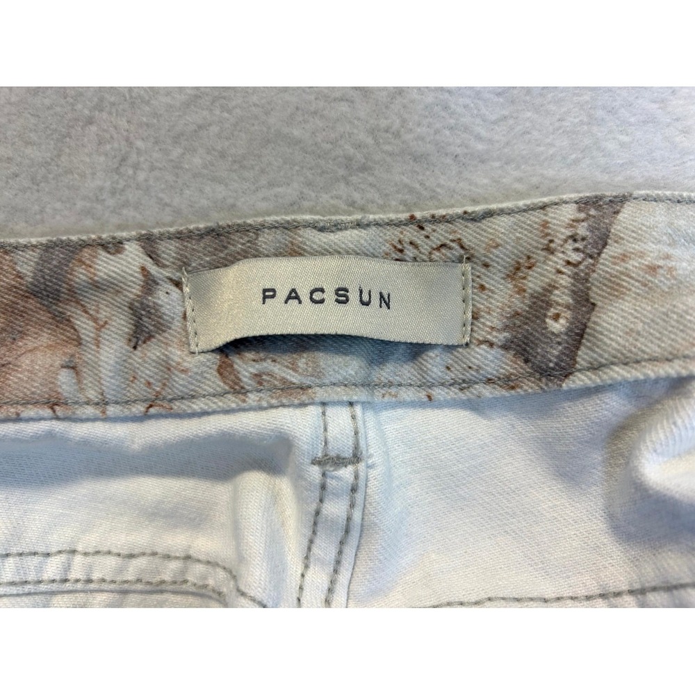 PacSun Baggy Camo Tree Denim Shorts Men's Size 38 Skater Nature Outdoor Gorpcore - Picture 9 of 12